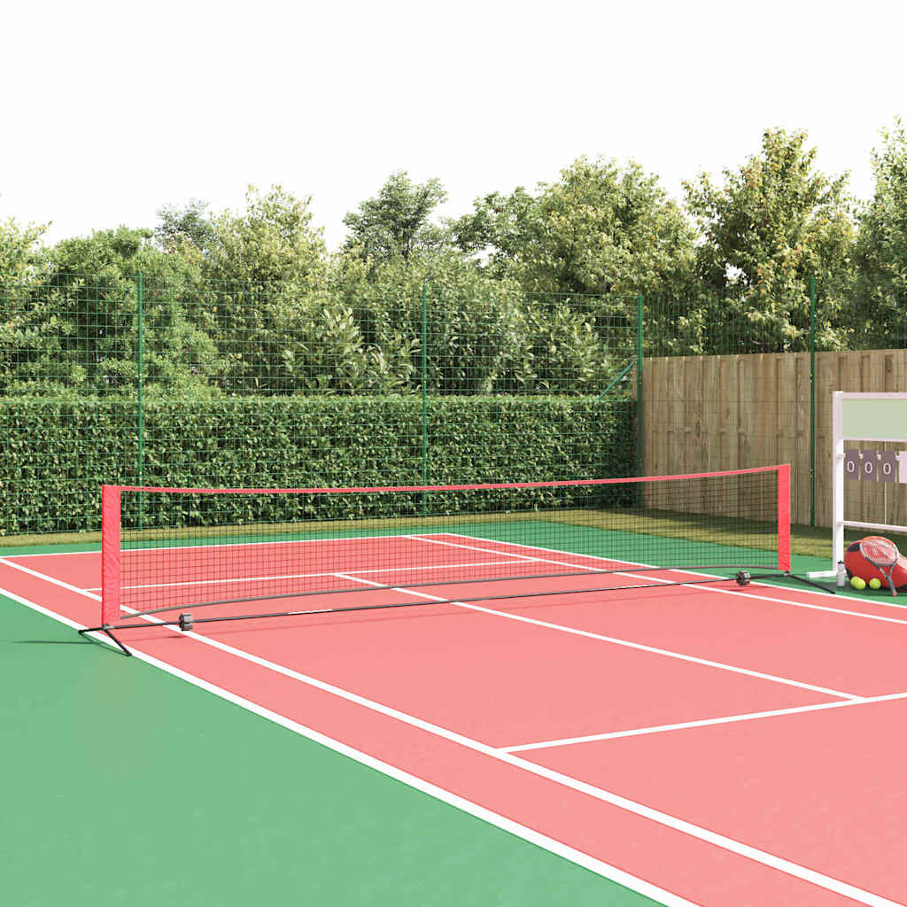 Tennisnetz Schwarz und Rot 301 x 90.5 x 87 cm Polyester