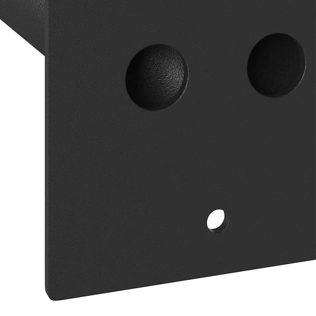 Fahnen Pole Holde Schwarz 10,5 x 7,5 x 0,25 cm Stahl