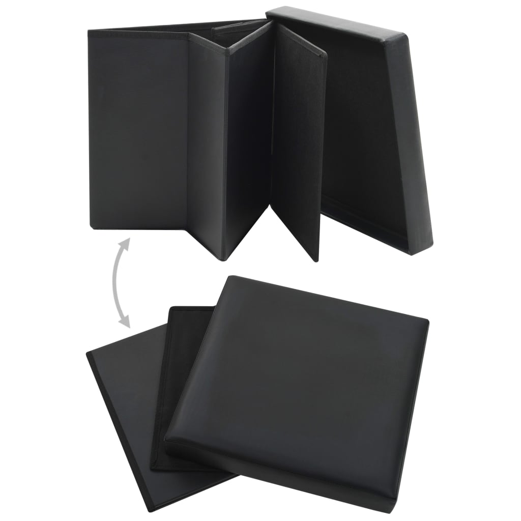 Hocker mit Stauraum Braun PVC