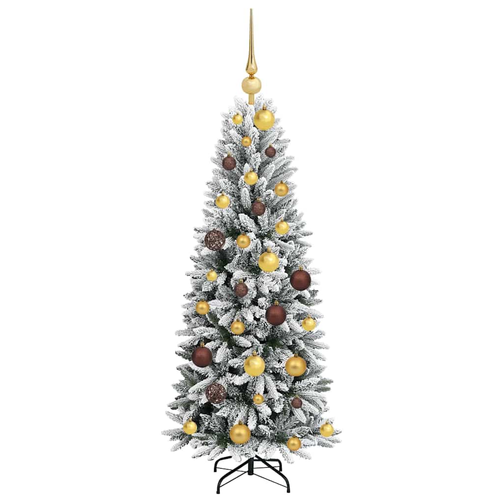Künstlicher Weihnachtsbaum mit 150 LEDs mit Ständer Weiß 120 cm