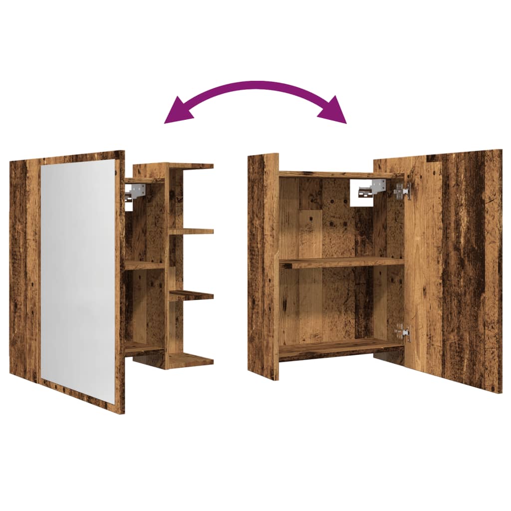 Bad-Spiegelschrank Weiß 62,5x20,5x64 cm Holzwerkstoff