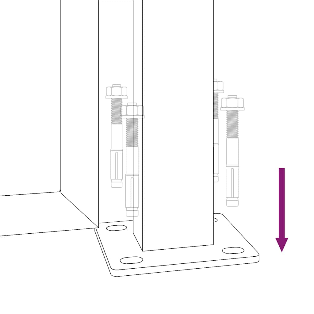 Gartentor Anthrazit 100x75 cm Stahl Gras-Design
