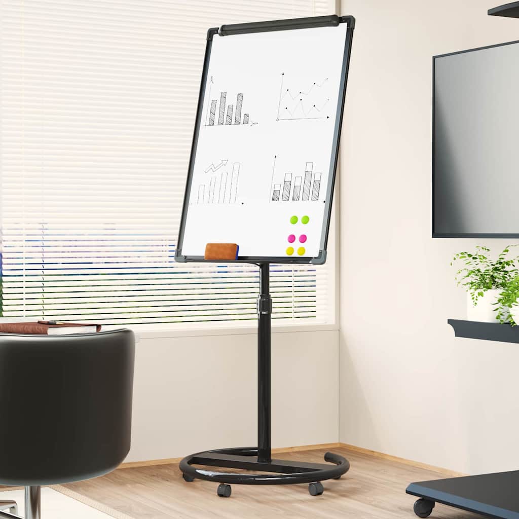 Magnetisches Whiteboard Grau und Weiß 62 x 62,5 x 197 cm EPS