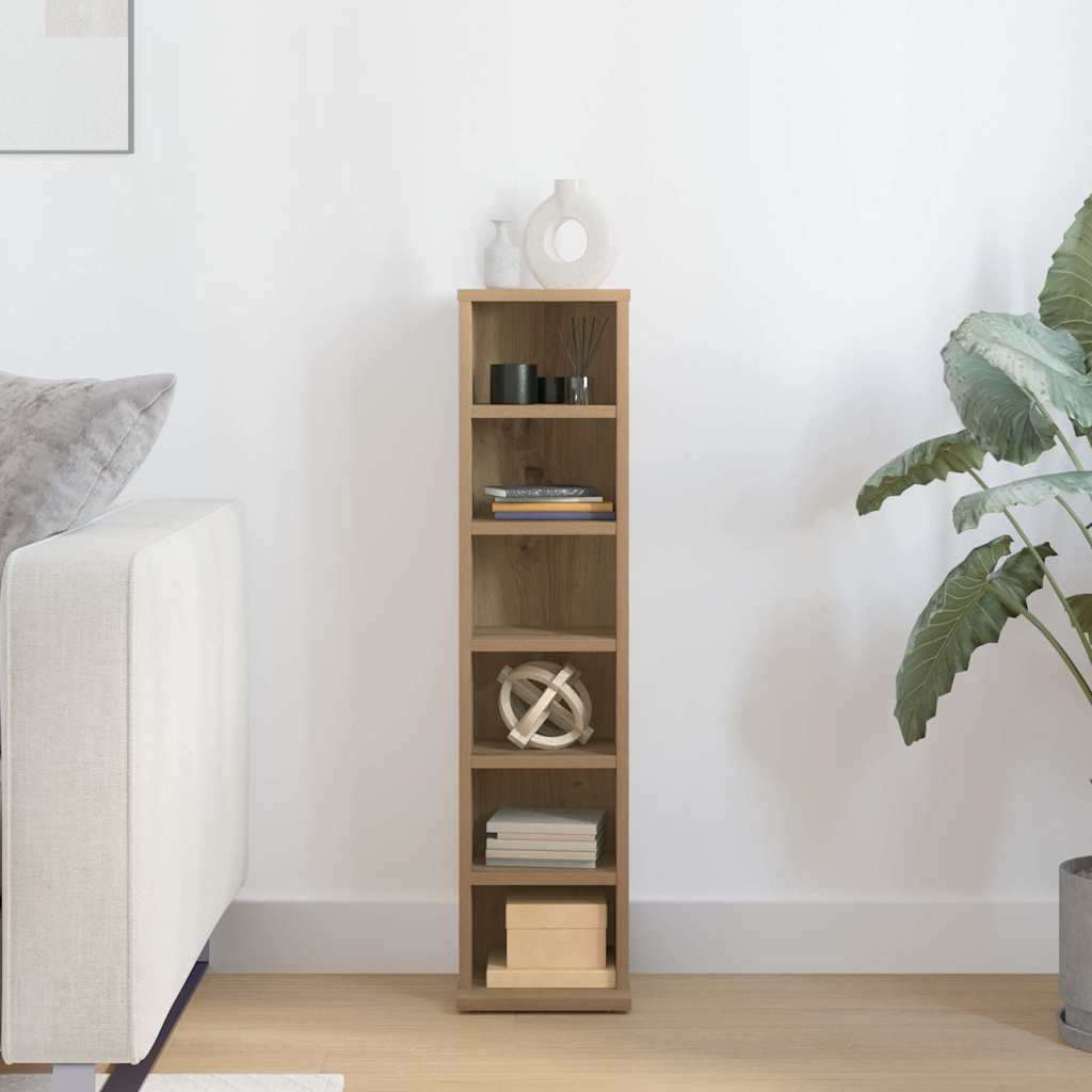 CD-Schrank Weiß 21x20x88 cm Holzwerkstoff