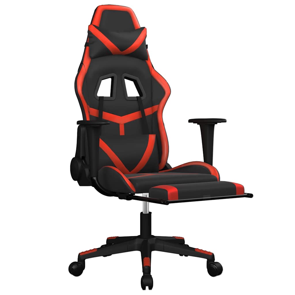 Gaming-Stuhl mit Massagefunktion Schwarz und Grün Kunstleder
