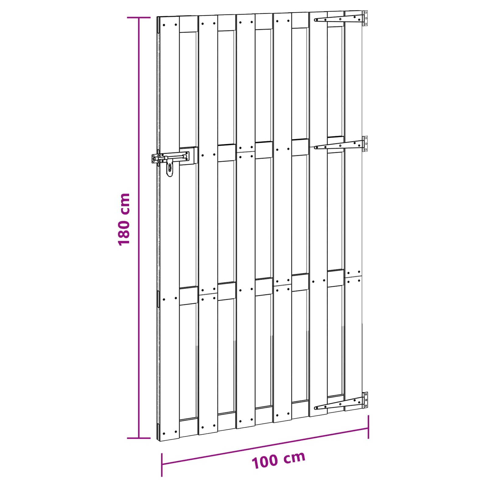 Gartentor WPC 100x112 cm Grau