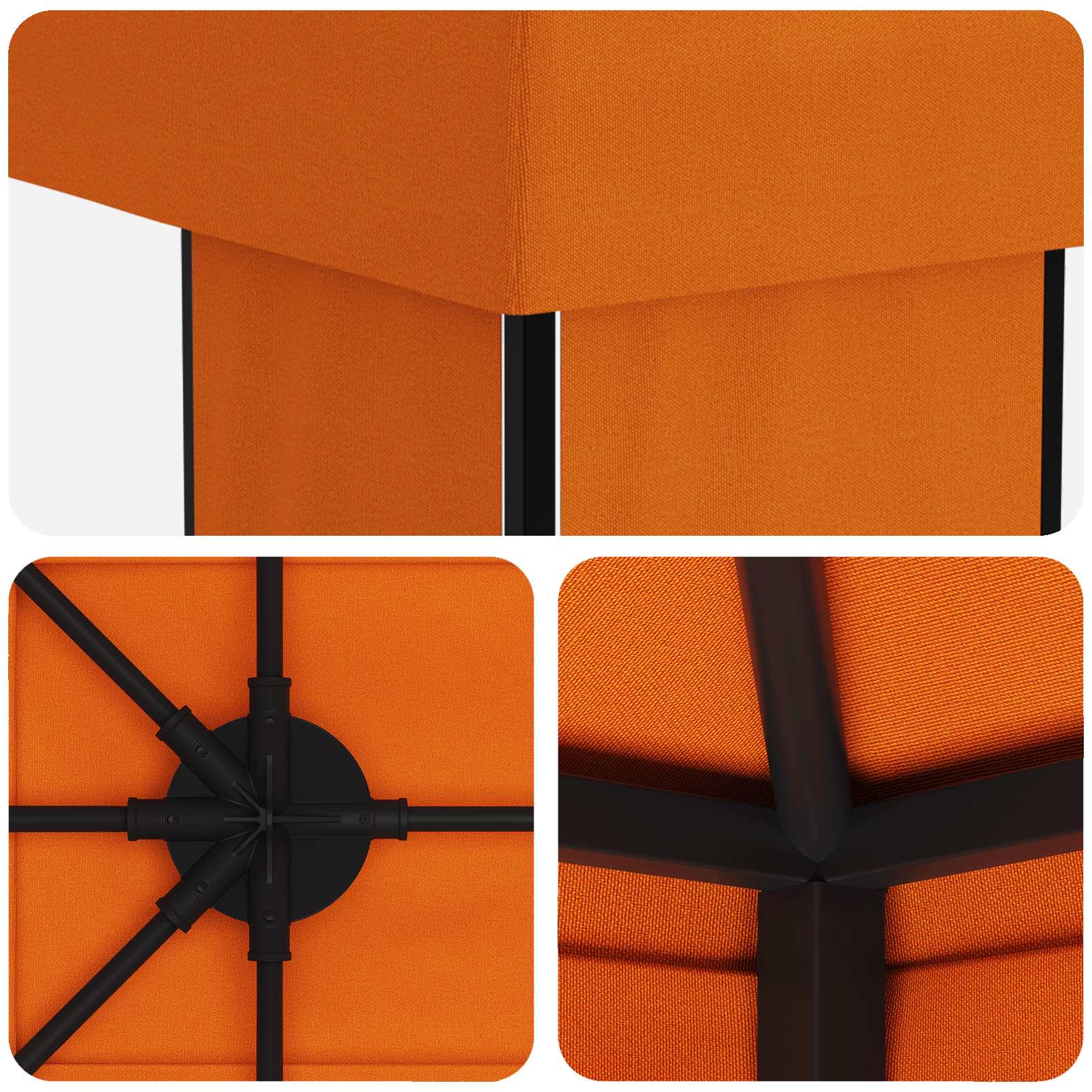 Garten Pavillon 6 x 3 m Beige Polyester und Stahl 190