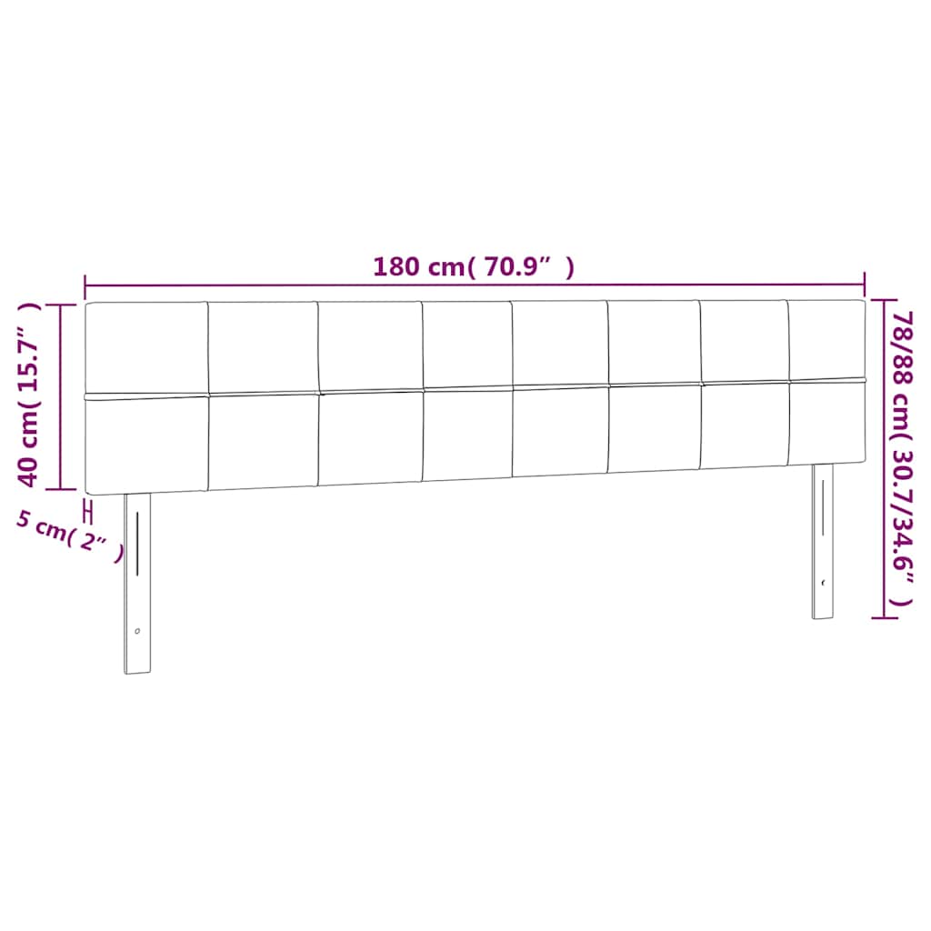 Kopfteil Hellgrau 80x5x118/128 cm Samt