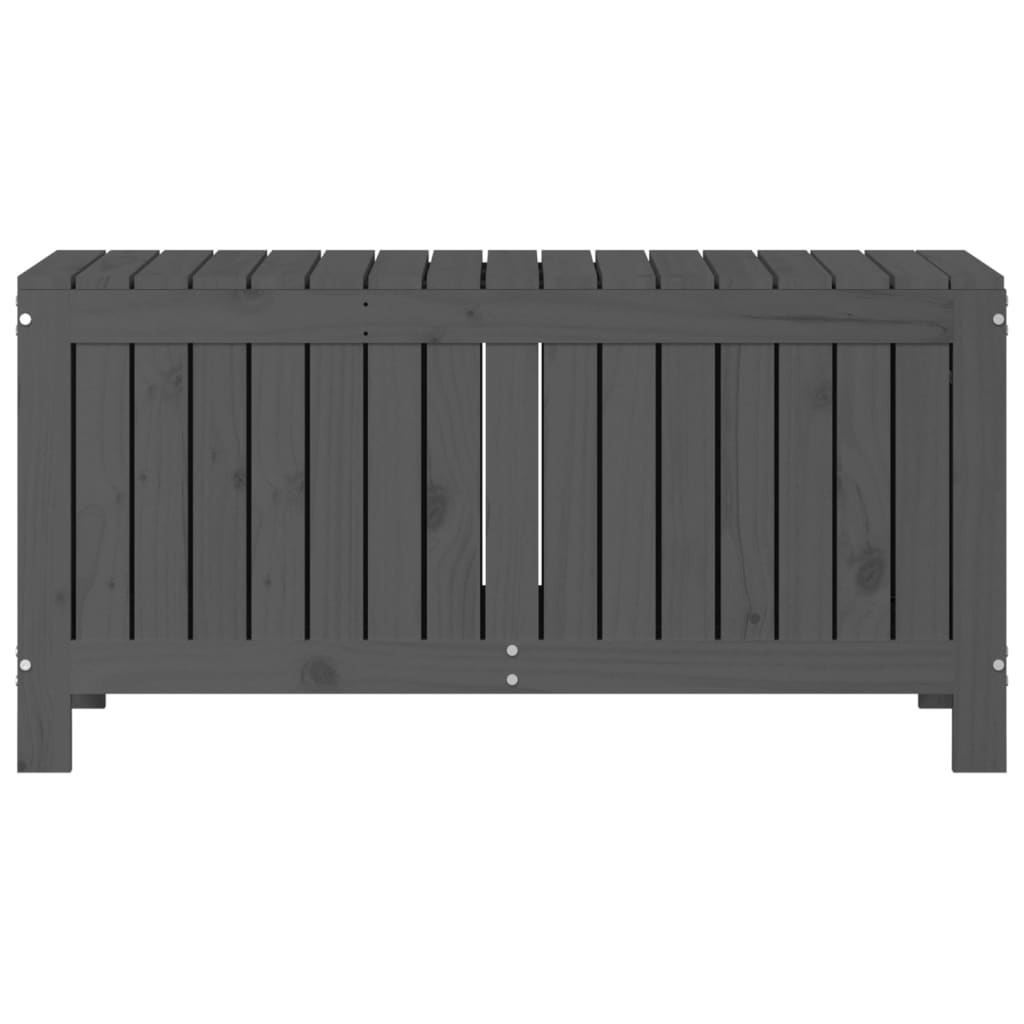 Gartentruhe Grau 76x42,5x54 cm Massivholz Kiefer