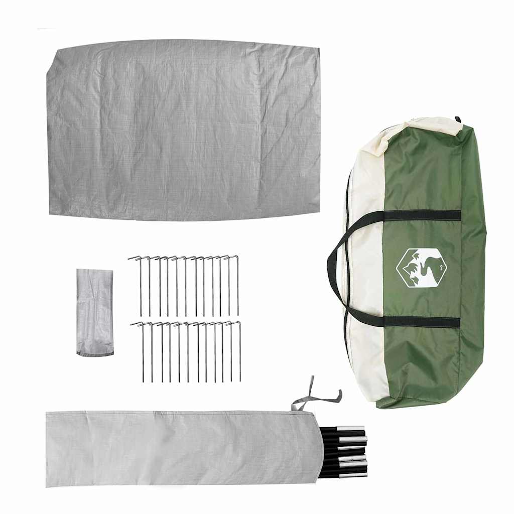 Campingzelt mit Dach mit Speicher Grün 320 x 275 x 190 cm Taft