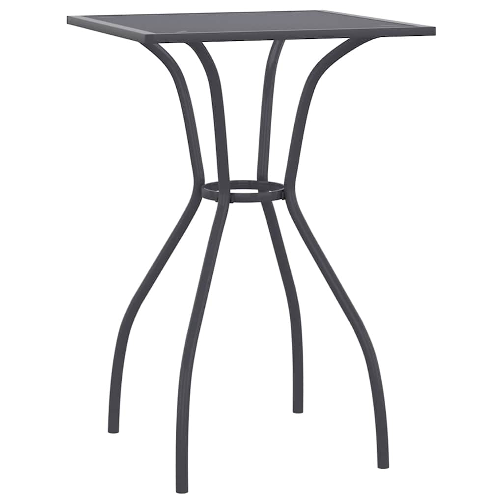 Gartentisch Anthrazit 100x100x72 cm Stahlgitter