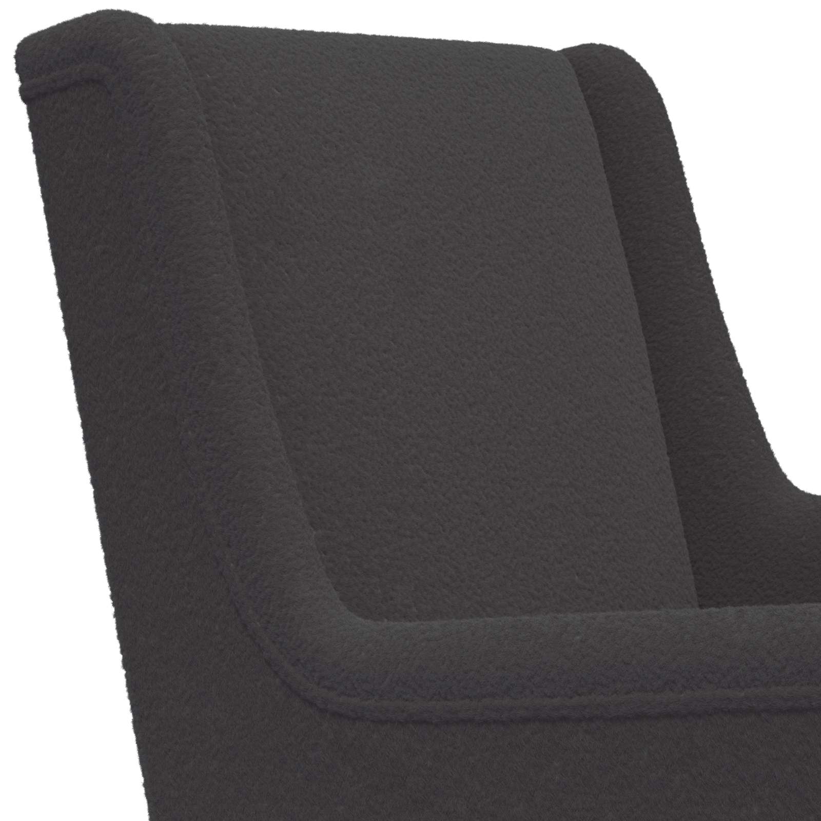 Schaukelstuhl Hellgrau 62 x 80 x 85 cm Bouclé