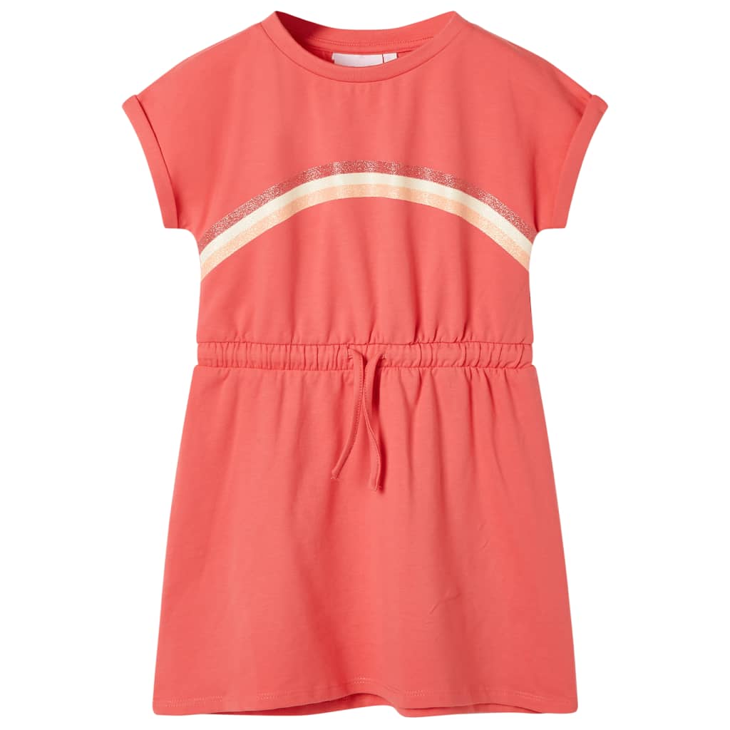 Kinderkleid mit Kordelzug Hellrosa 104
