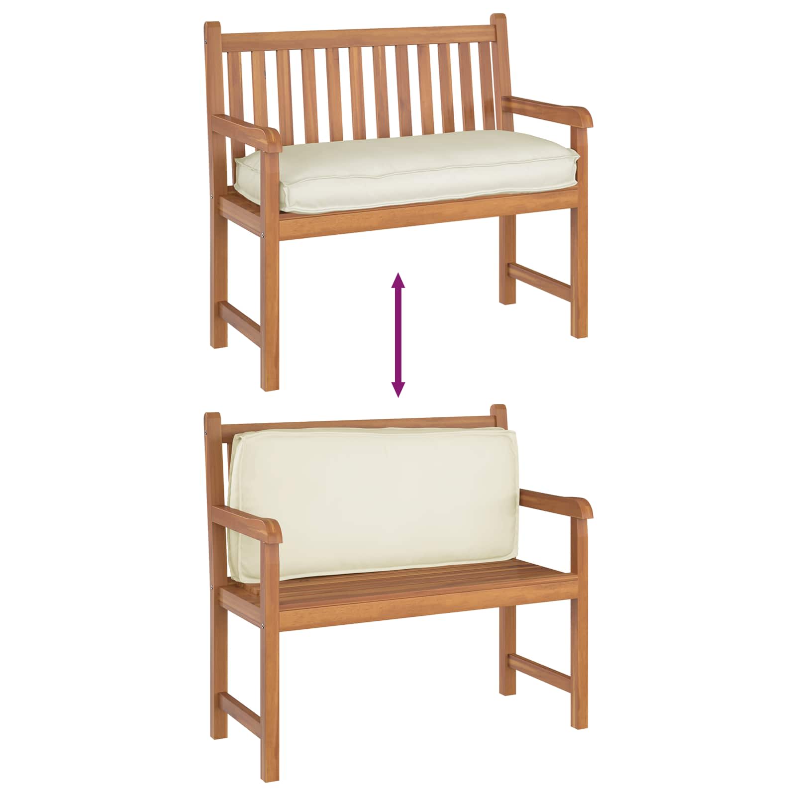 Kissen Anthrazit 120 x 50 x 12 cm Oxford-Stoff