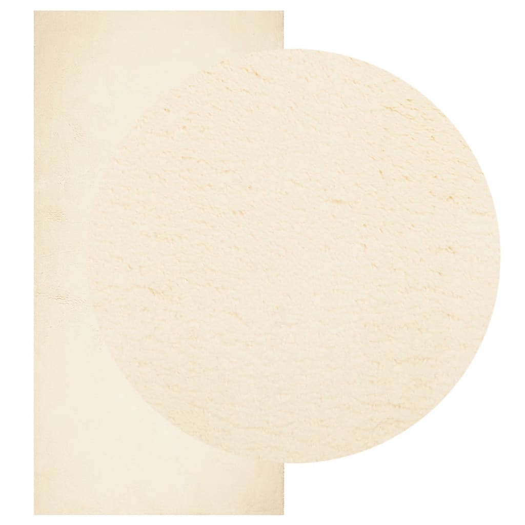 Teppich HUARTE Kurzflor Weich und Waschbar Anthrazit 60x110 cm