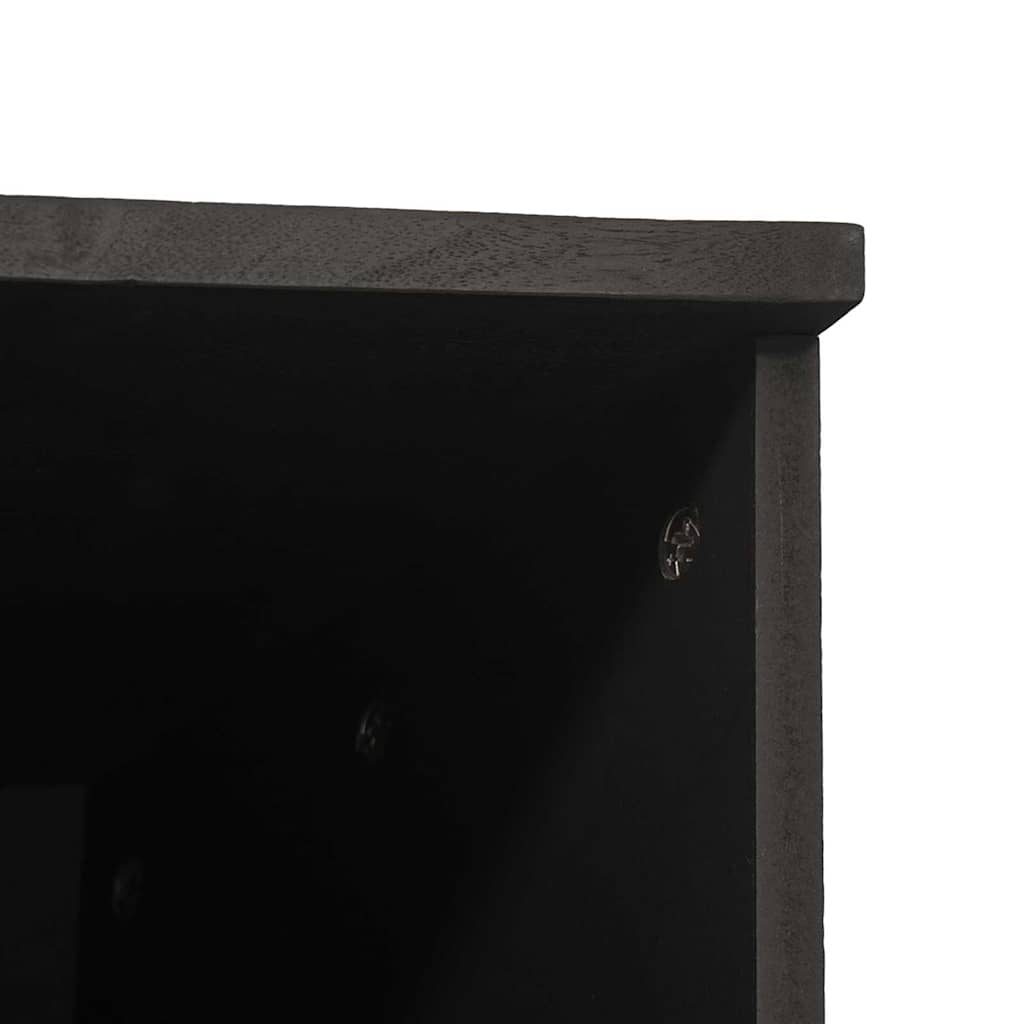 Badezimmerschrank Grau 38 x 33 x 160 cm Massivholz Mango