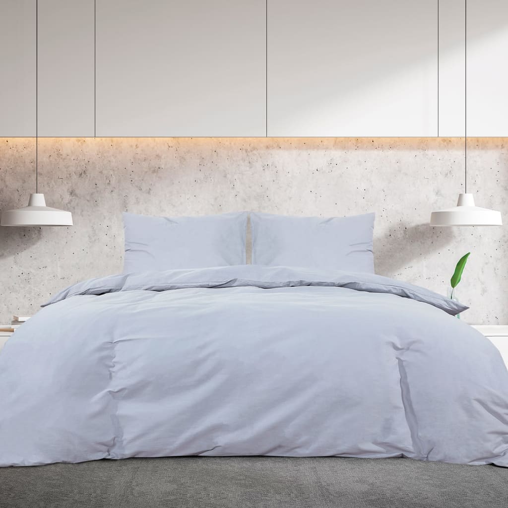 Bettwäsche-Set Anthrazit 140x200 cm Leichte Mikrofaser