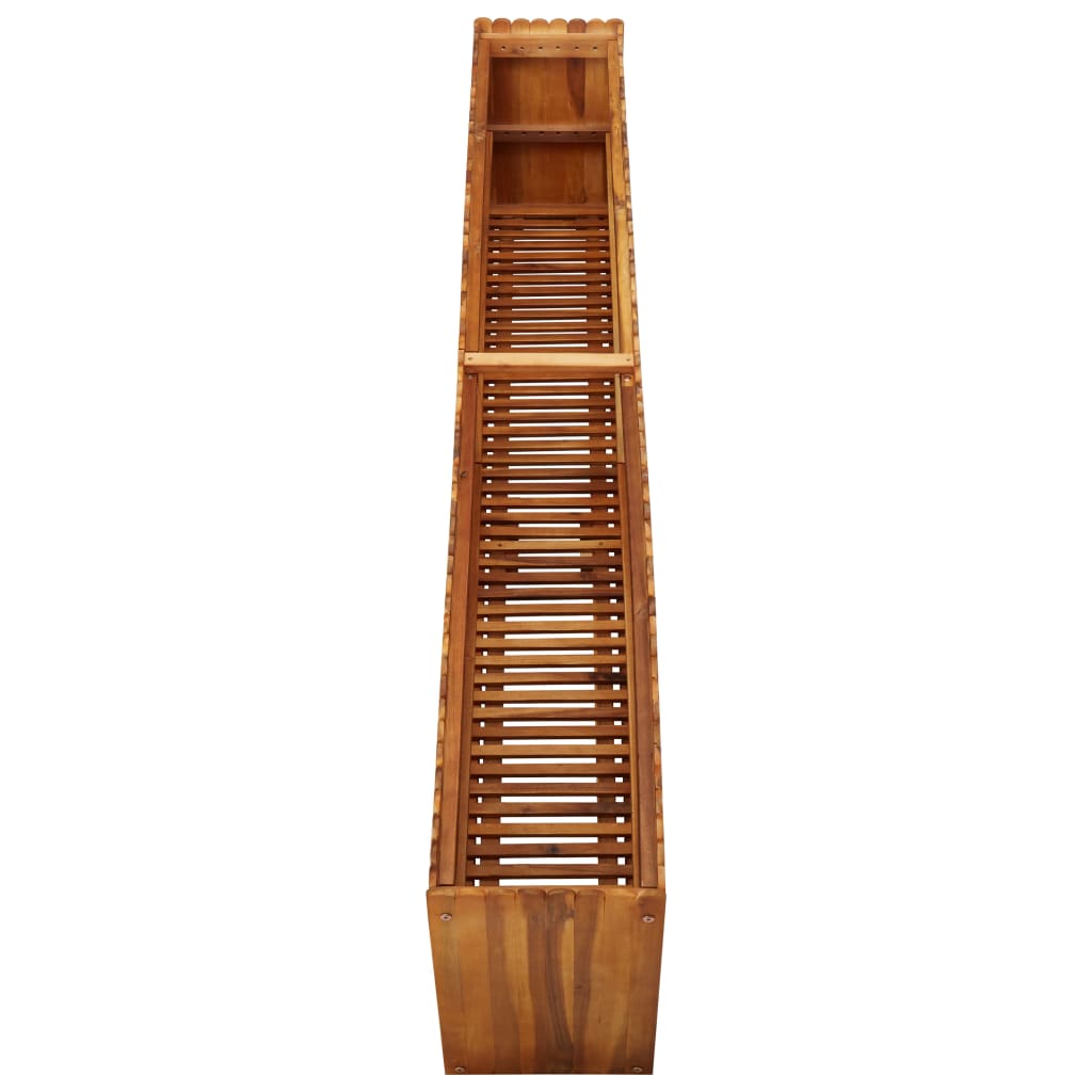 Garten-Hochbeet 50 x 30 x 25 cm Massivholz Akazie