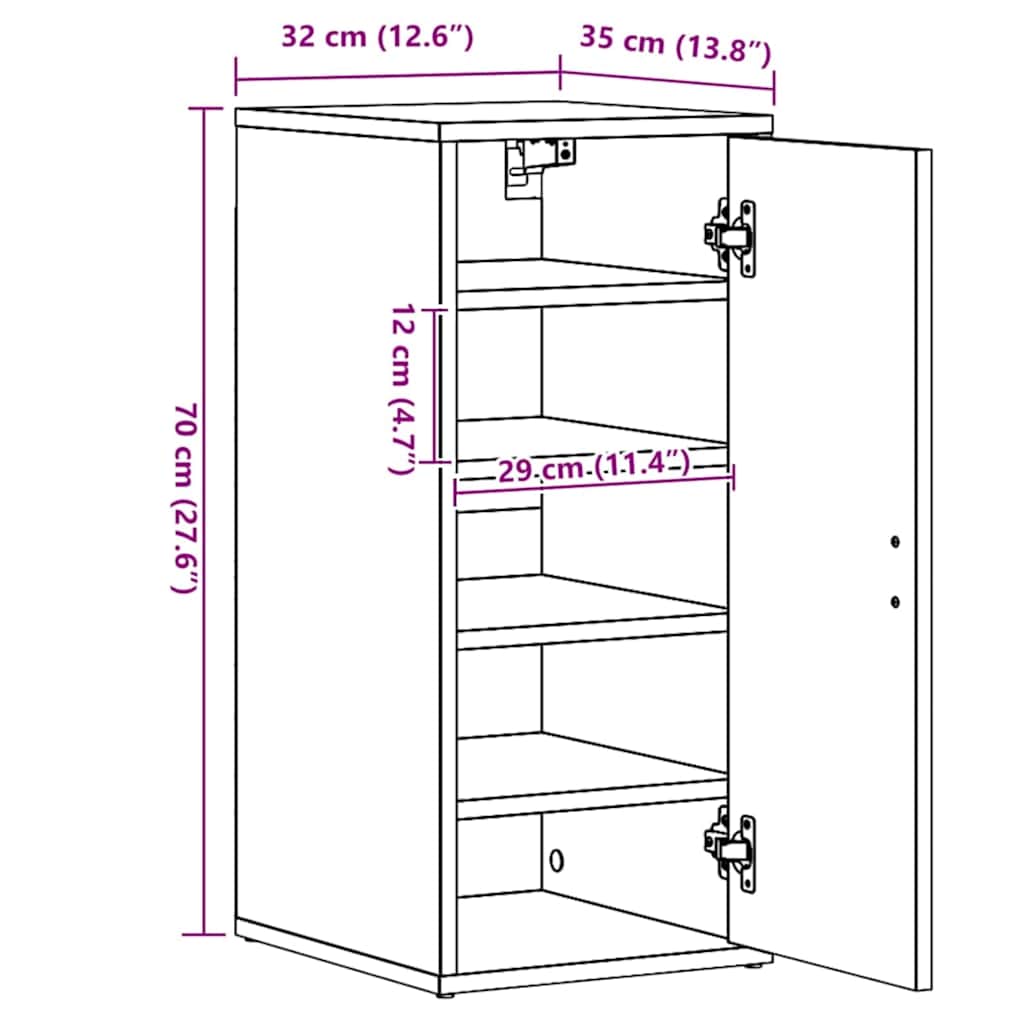 Schuhschrank Weiß 60x35x70 cm Holzwerkstoff