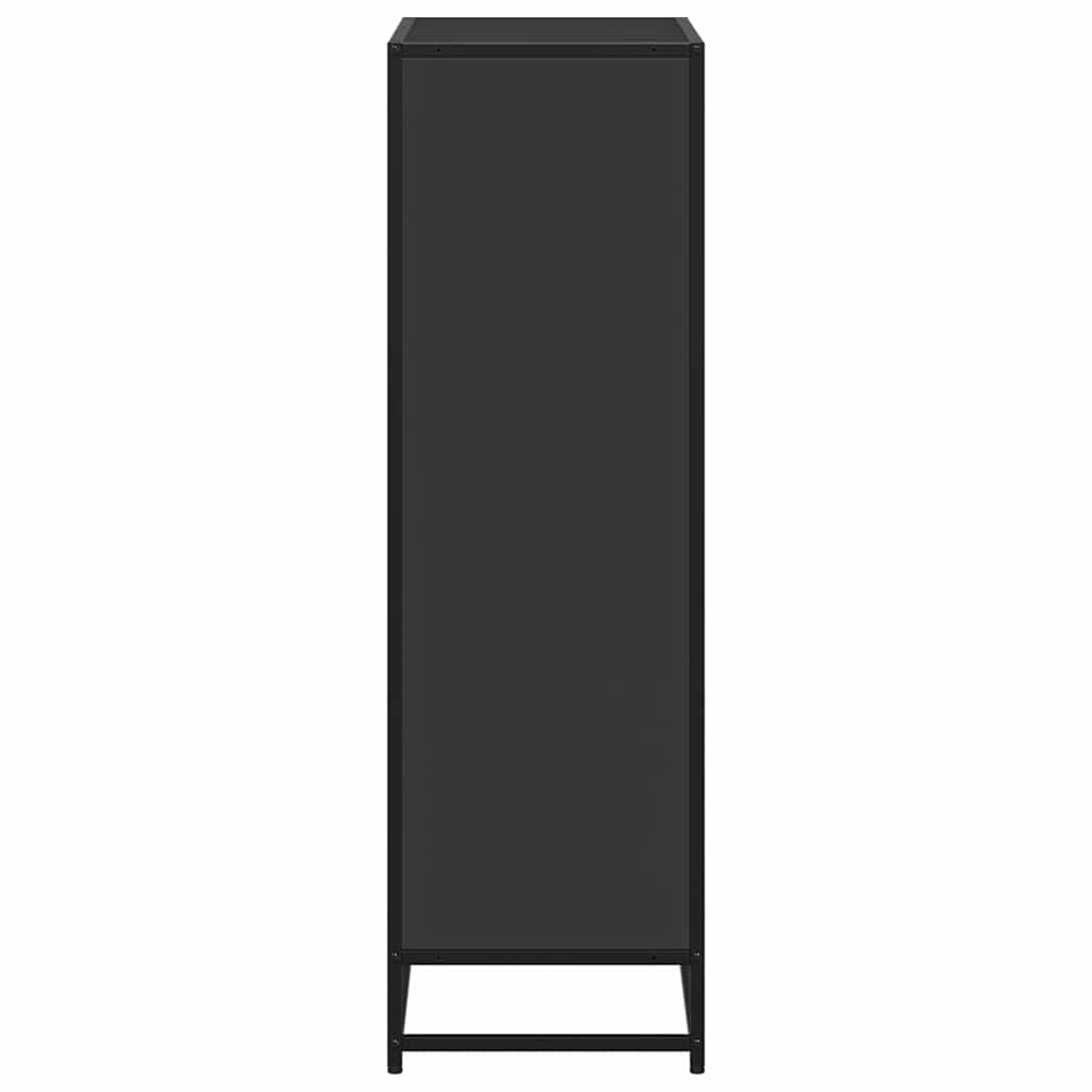 Bücherregal Schwarz 97,5x33x107,5 cm Holzwerkstoff und Metall