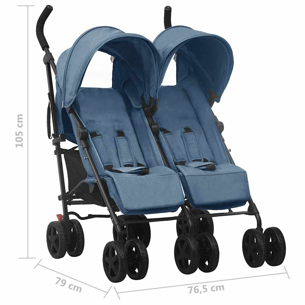 Geschwisterwagen Anthrazit Stahl