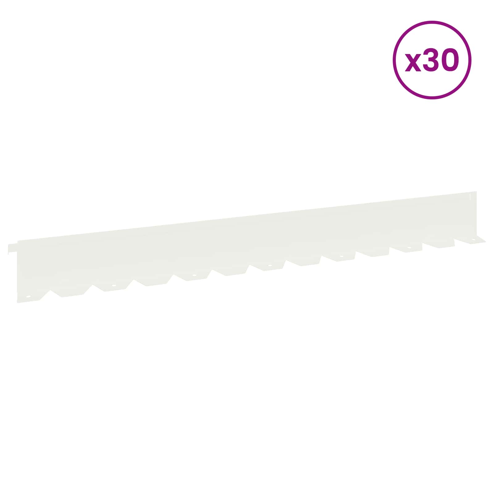 Raseneinfassung 10 pcs 102 x 4 x 4 cm Stahl Schwarz