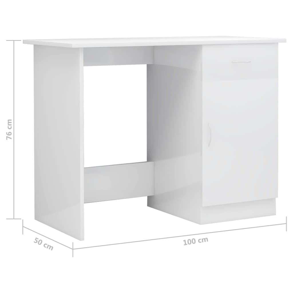 Schreibtisch Weiß 100×50×76 cm Holzwerkstoff
