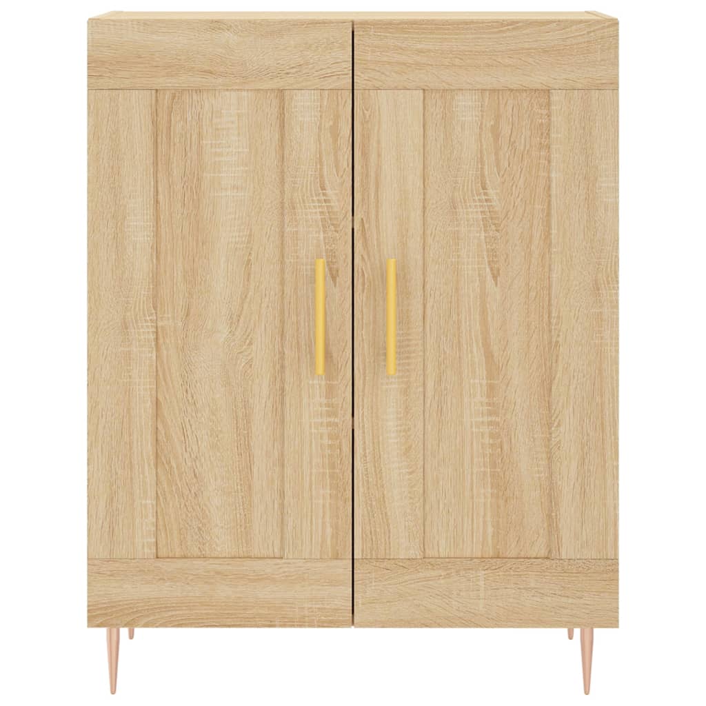 Highboard Hochglanz-Weiß 69,5x34x180 cm Holzwerkstoff