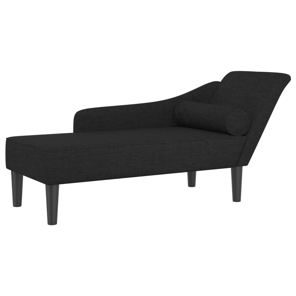 Chaiselongue mit Kissen Weinrot Stoff