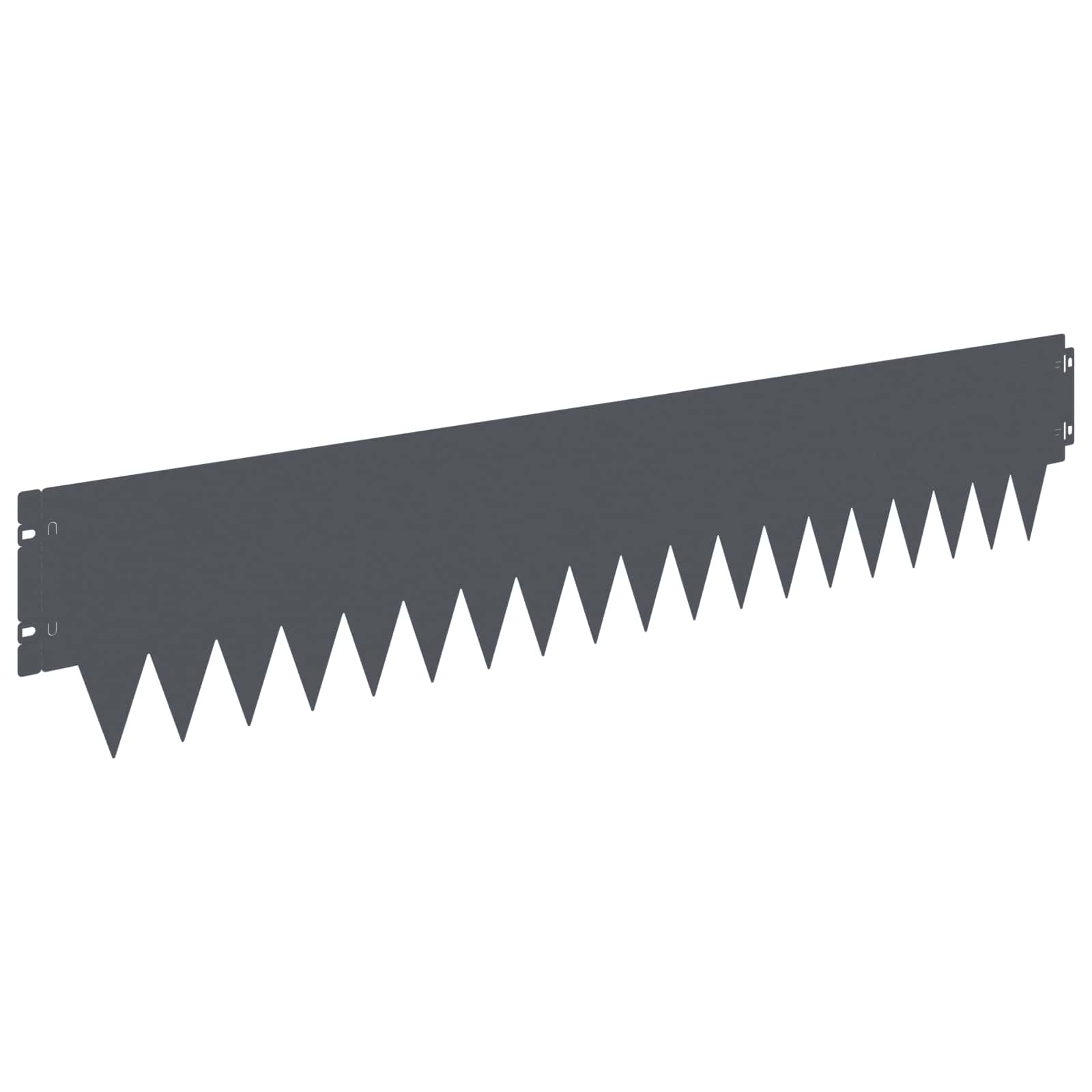 Raseneinfassung 10 pcs Länge Höhe 103 x 15 cm Stahl Schwarz