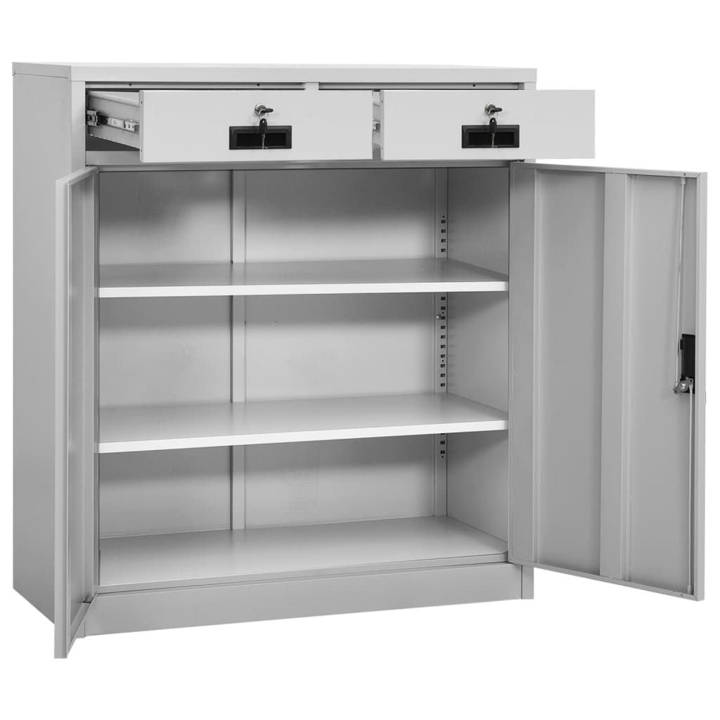 Büroschrank mit Pflanzkasten Anthrazit 90x40x125 cm Stahl