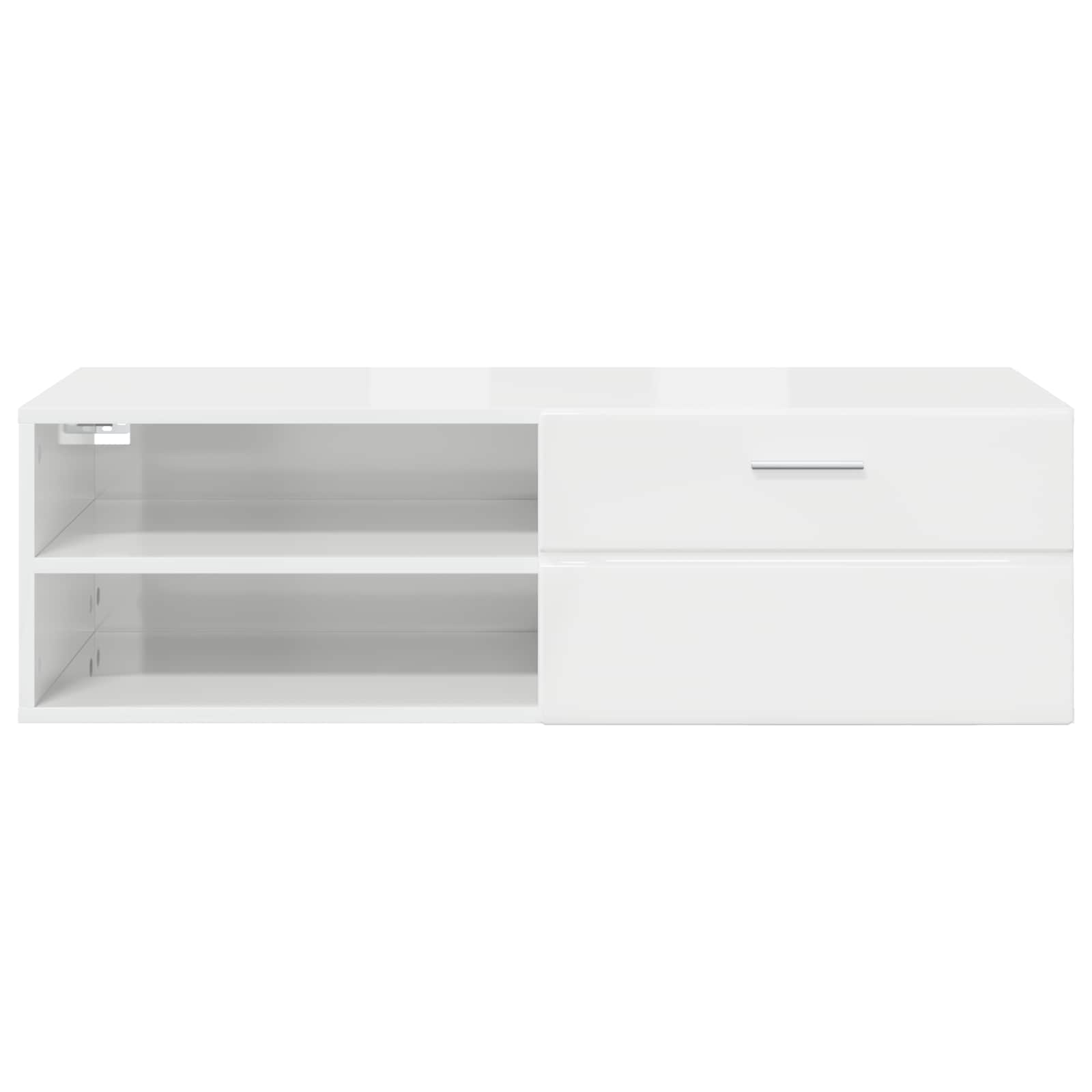 Highboard mit Regal FLORIN Weiß 60 x 35 x 182 cm Holzwerkstoff