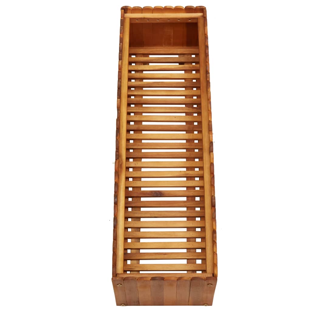 Garten-Hochbeet 50 x 30 x 25 cm Massivholz Akazie