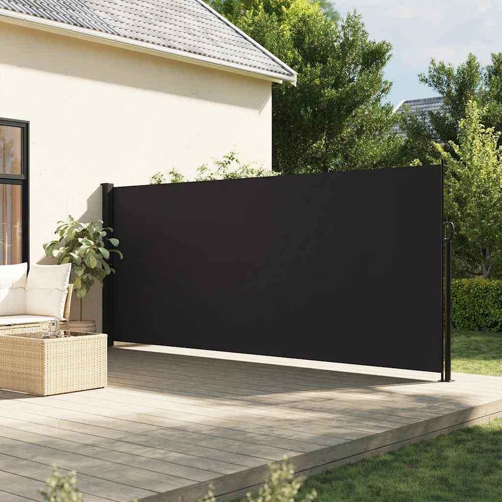 Seitenmarkise Ausziehbar Schwarz 100x300 cm