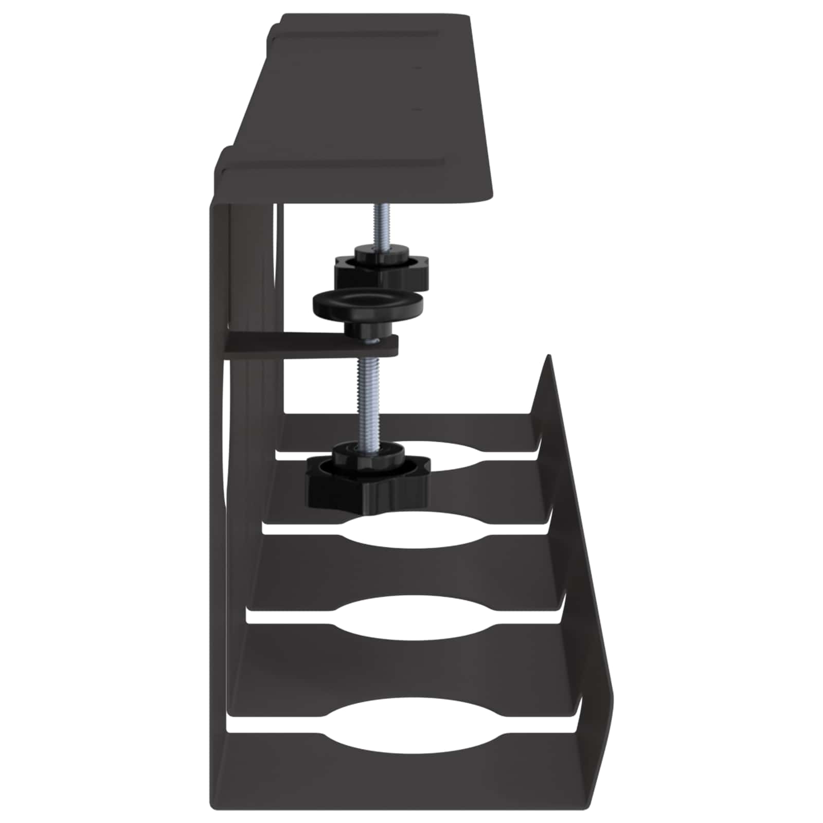 Unter dem Schreibtisch Kabelmanagement Tray 2 Stk. Anthrazit