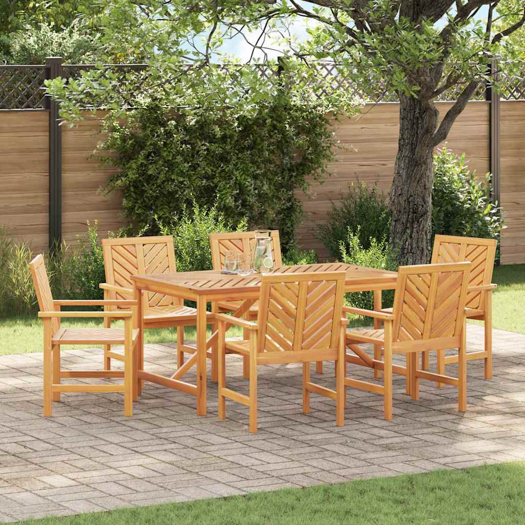 Garten Essgruppe 3 Stk. Braun Massivholz Akazie