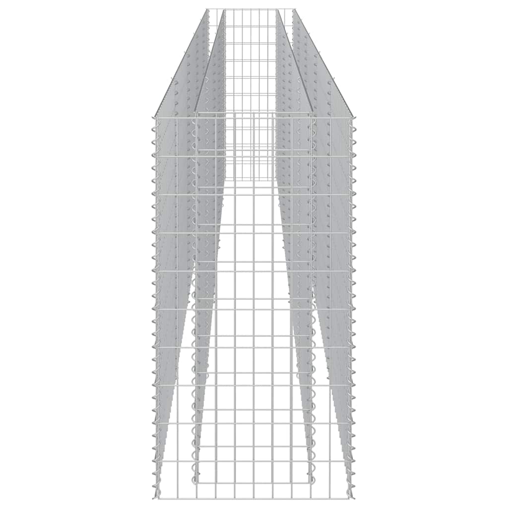 Gabionen-Hochbeet Verzinkter Stahl 450×90×100 cm