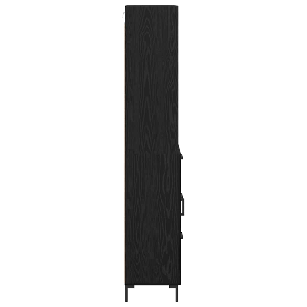 Highboard Hochglanz-Weiß 69,5x34x180 cm Holzwerkstoff