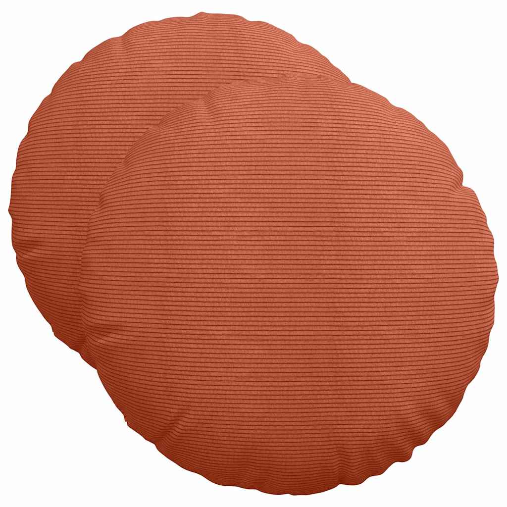 Sitzkissen 2 pcs Hellgrau Ø30 x 13 cm Cordstoff