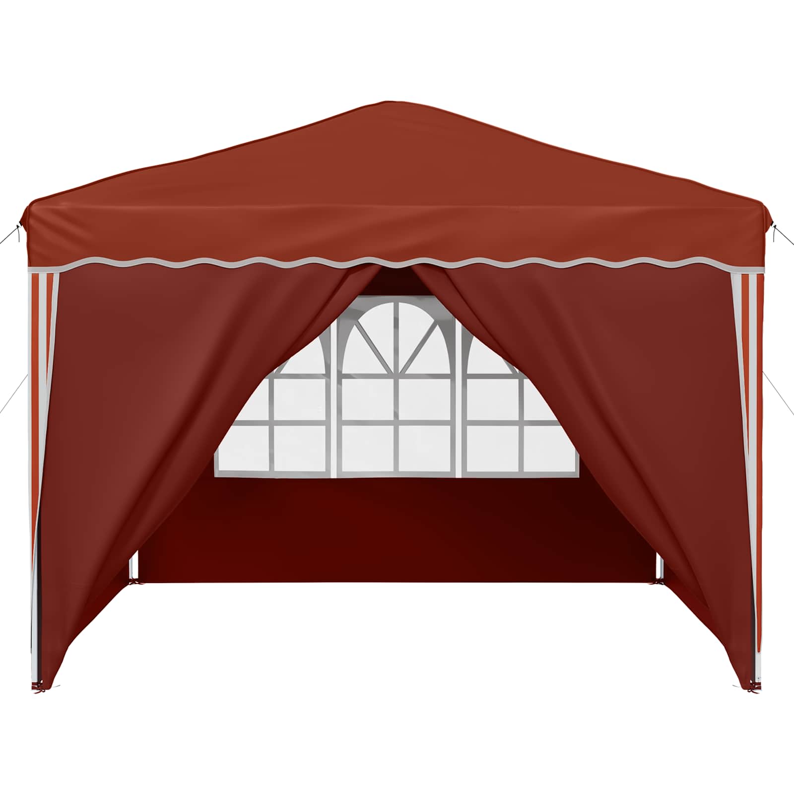 Pop-up Partyzelt 288 x 288 x 245 cm Creme Oxford-Stoff