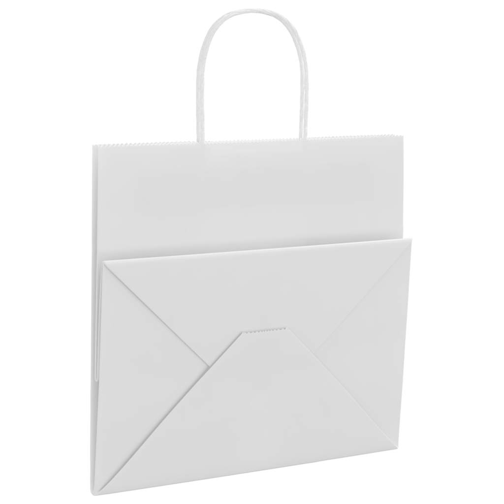 Papiertragetaschen 50 Stk. mit Henkeln Braun 21x11x36 cm