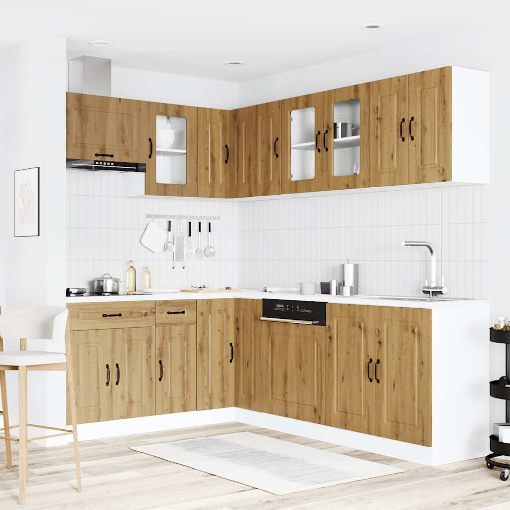 11-tlg. Küchenschrank-Set Kalmar Weiß Holzwerkstoff