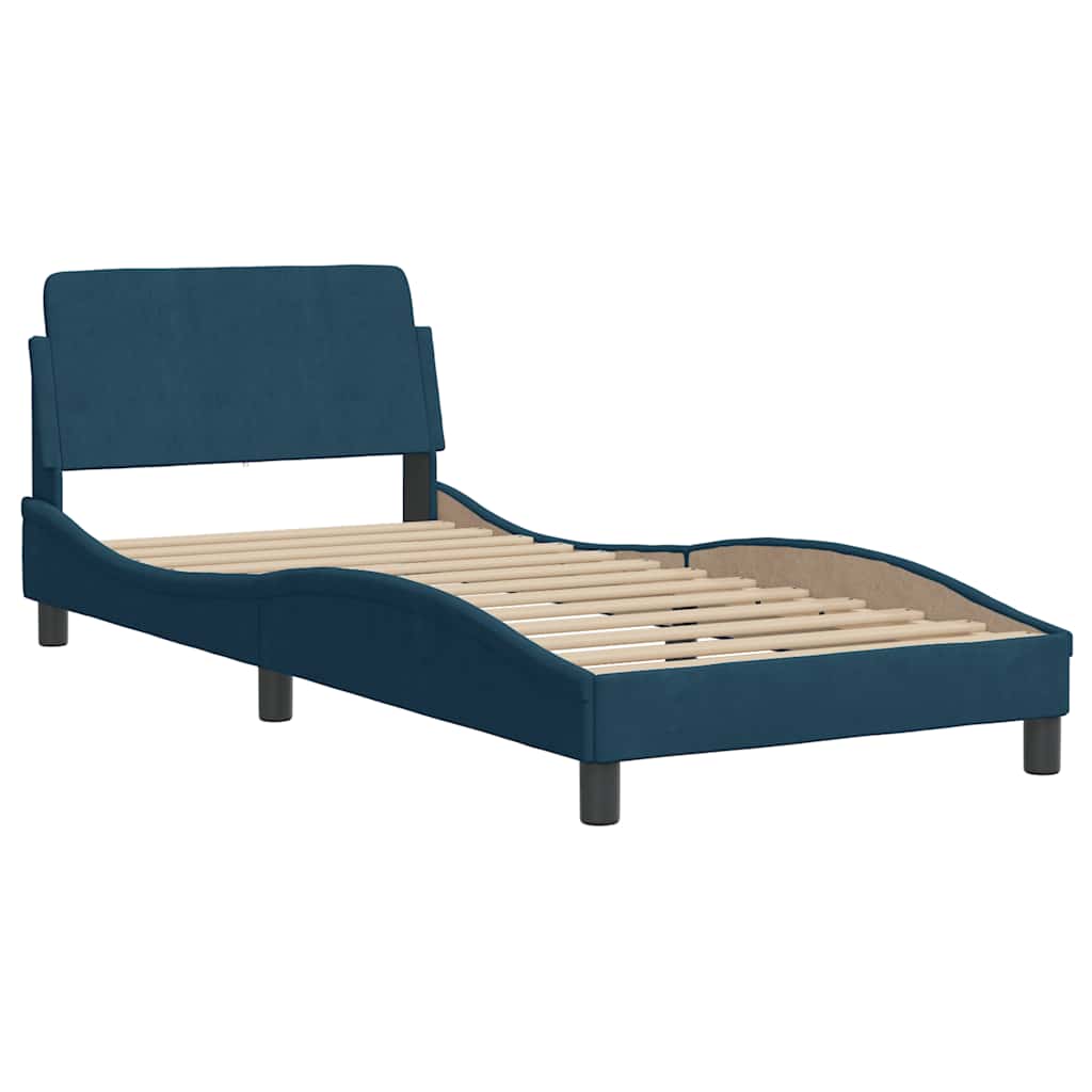 Bett mit Matratze Hellgrau 80x200 cm Samt