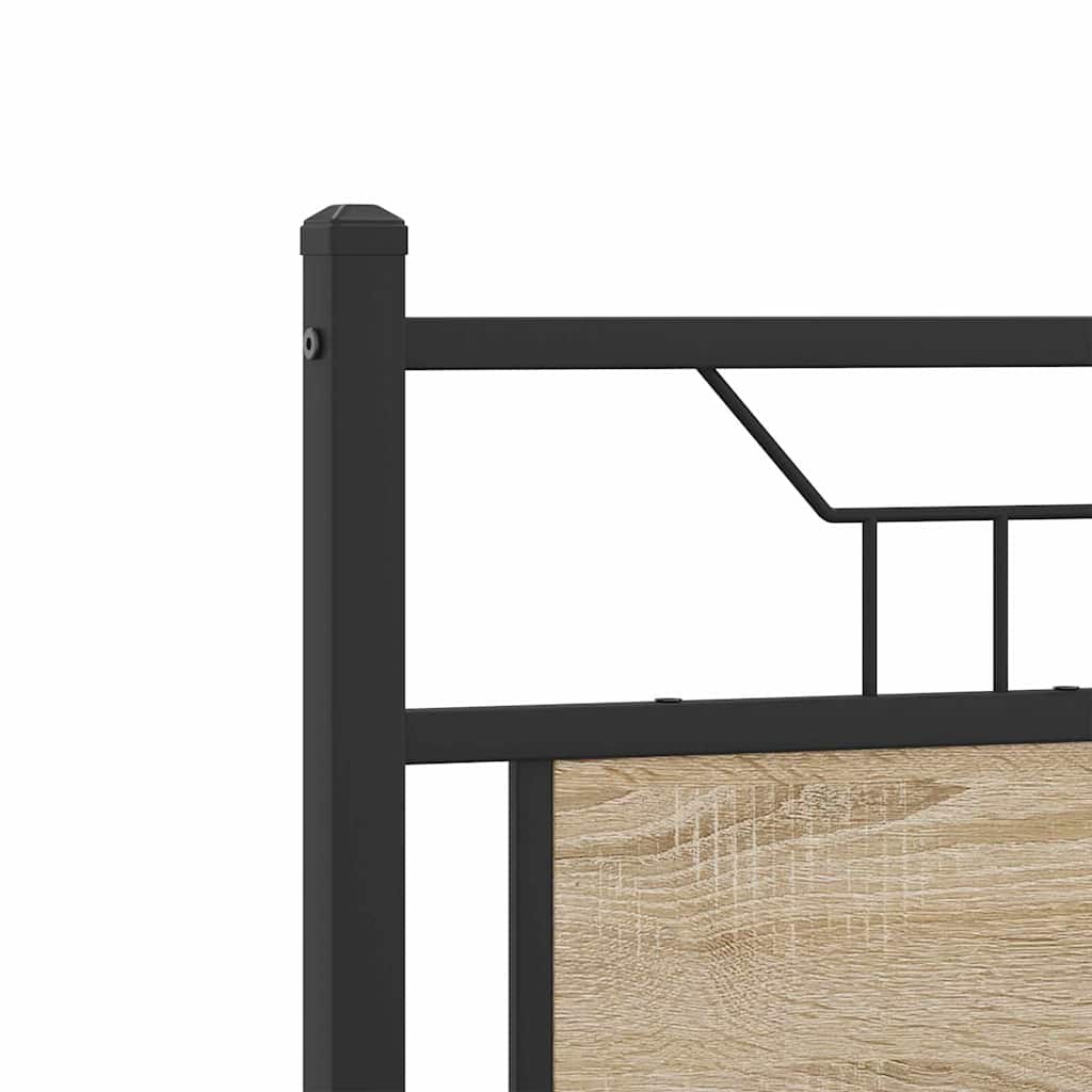 Ersatz-Kopfteil Räuchereiche 75 cm Holzwerkstoff und Stahl