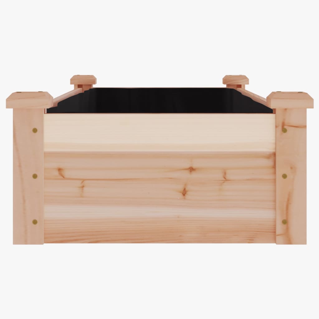 Hochbeet mit Einsatz Grau 120x45x25 cm Massivholz Tanne