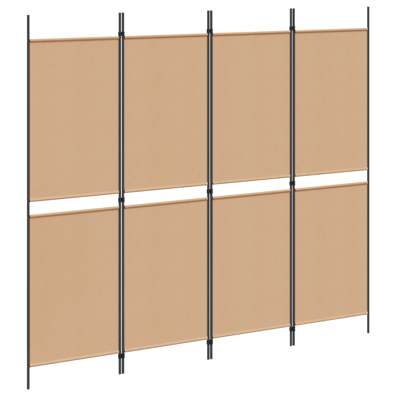 3-teiliger Raumteiler Beige 150 x 180 cm Stoff