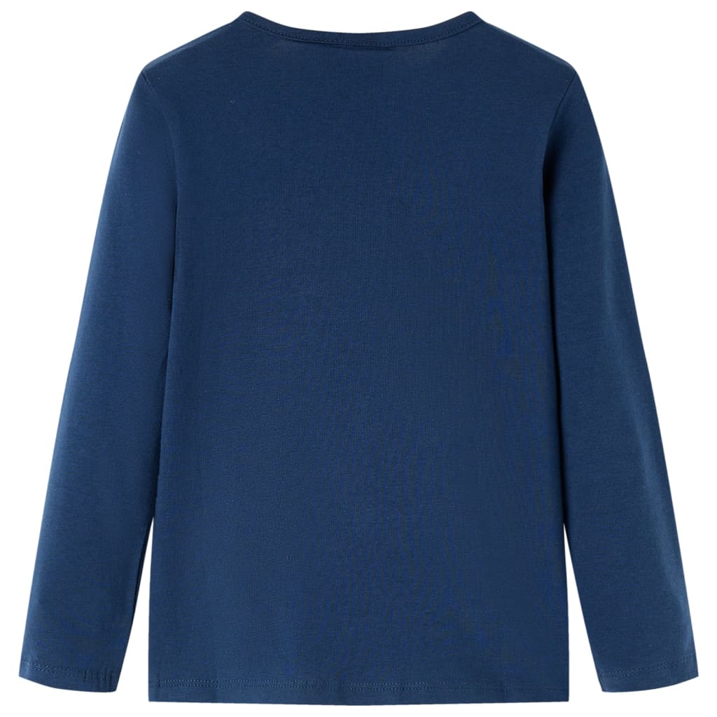 Kinder-Langarmshirt Marineblau 116