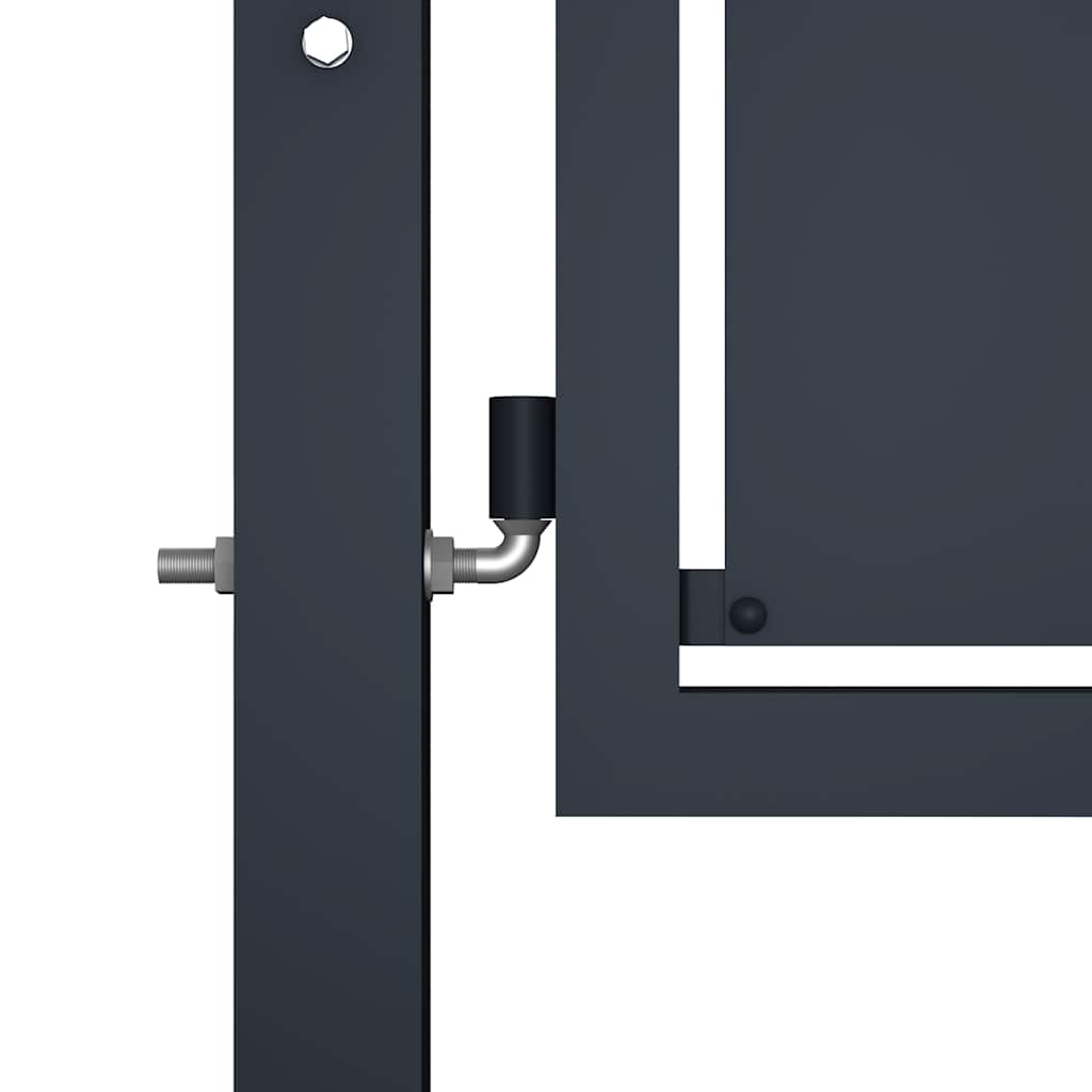 Gartentor aus Stahl 300 x 75 cm Anthrazit