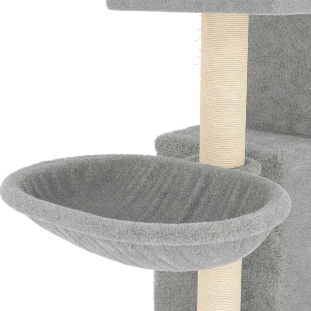 Kratzbaum mit Sisal-Kratzsäulen Creme 83 cm