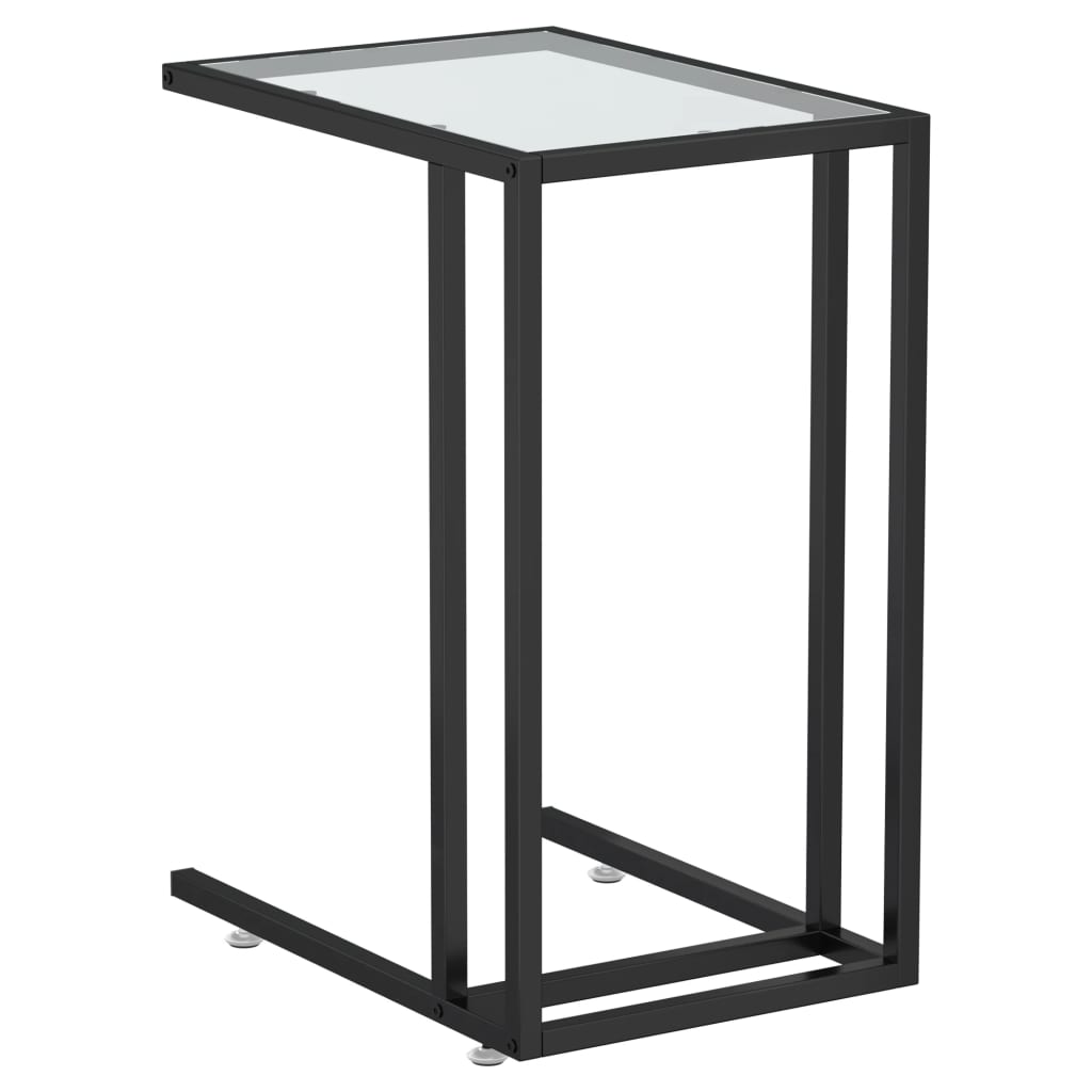 Computer-Beistelltisch Schwarz 50x35x65 cm Hartglas